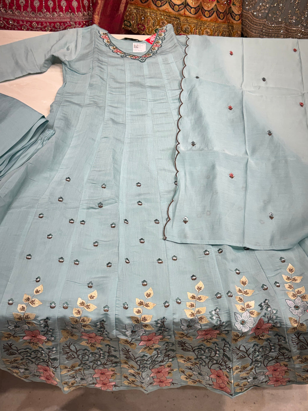 A line mul chanderi suit