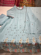 A line mul chanderi suit