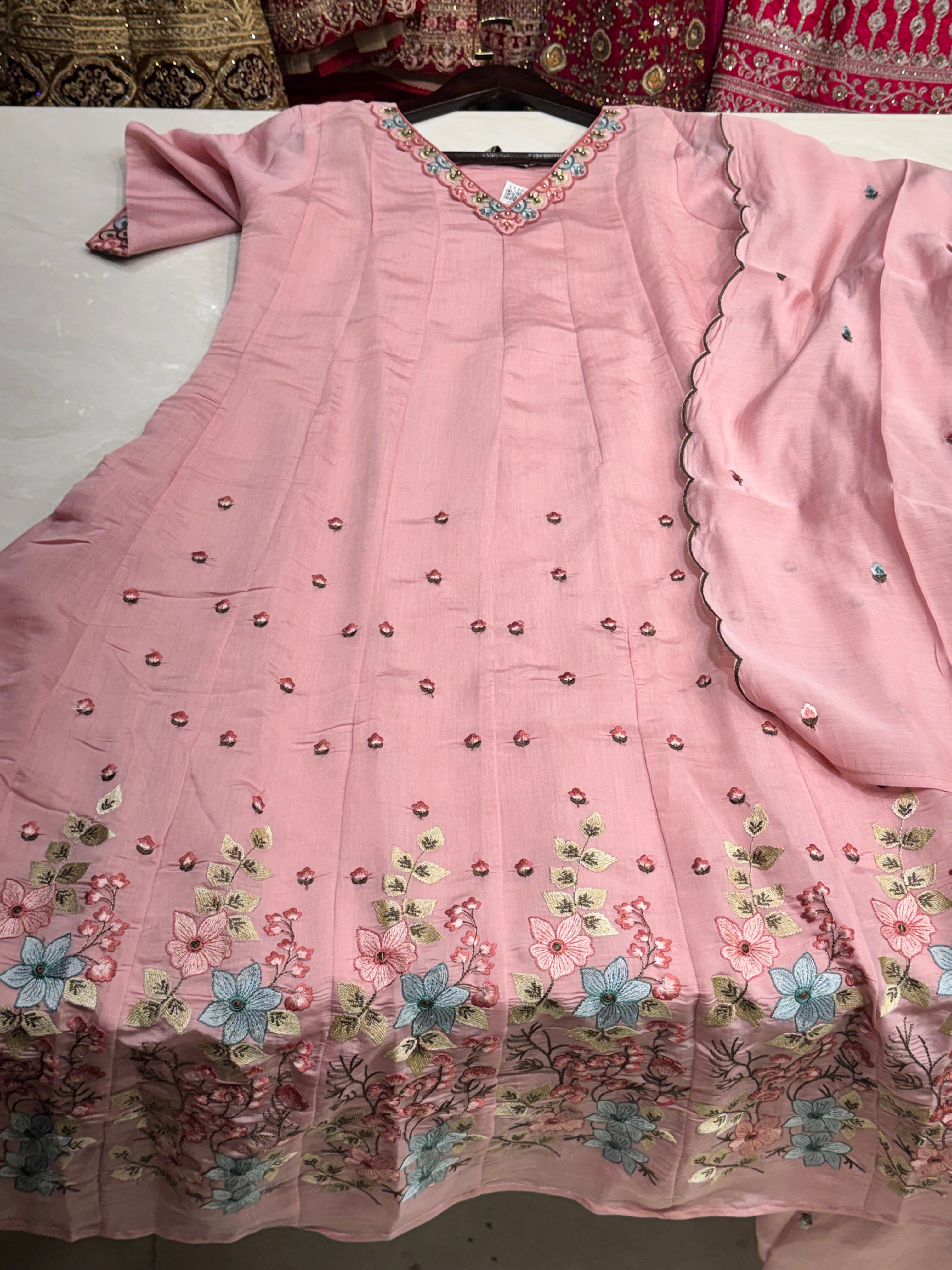 A line mul chanderi suit