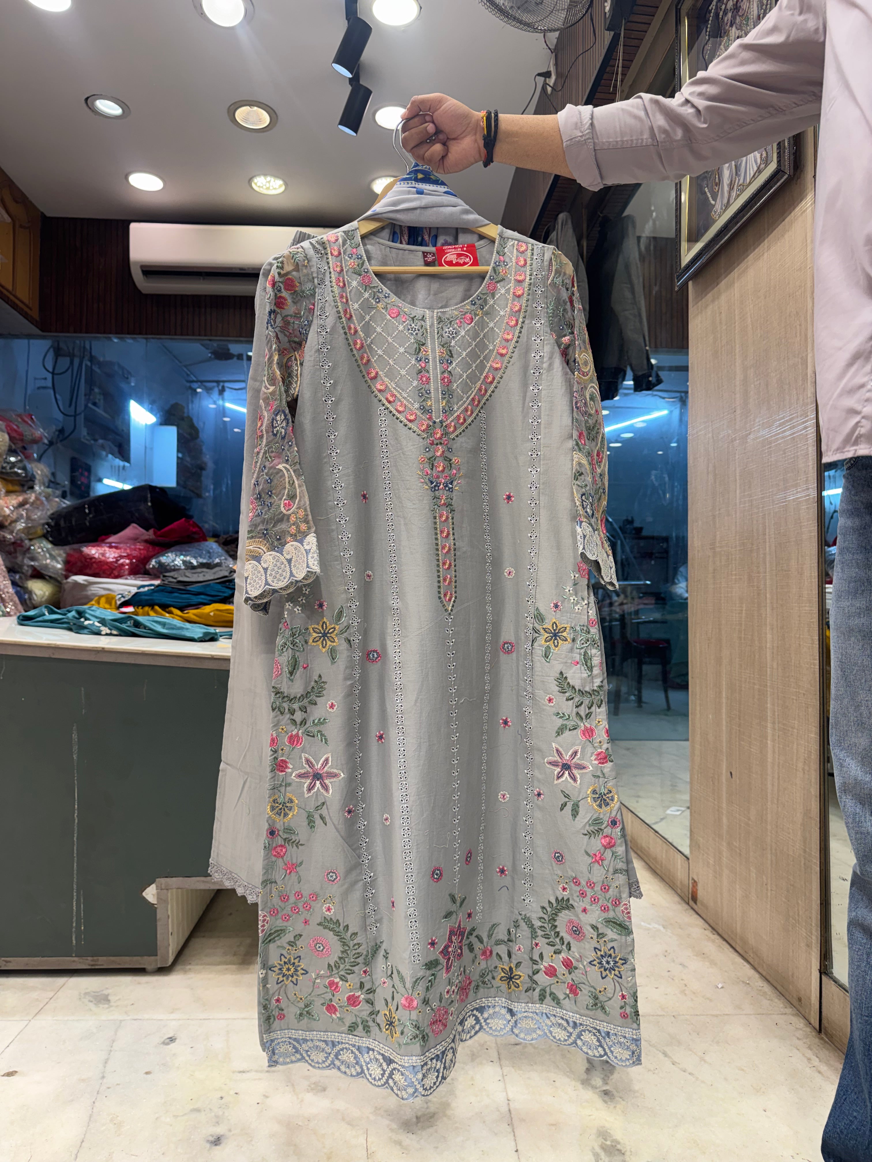Cotton party wear suit
