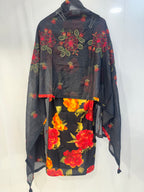 Black Floral Kurta Set with Embroidered Dupatta